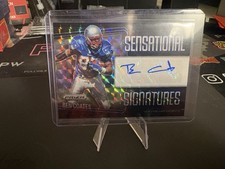 2025 Ben Coates Patriots Black Finite 1/1 Sensational Signatures Auto