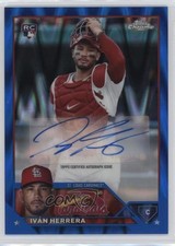 2023 Topps Chrome Update Blue RayWave Refractor /150 Ivan Herrera Iván Auto 06ov