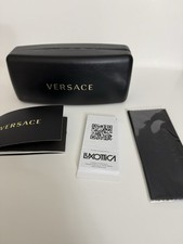NEW VERSACE BLACK AUTHENTIC EYEGLASSES SUNGLASSES CASE W/CLOTH
