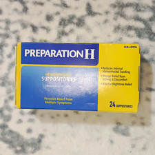 Preparation H Hemorrhoid Treatment Suppositories 24 Ct Cocoa Butter 1.0 