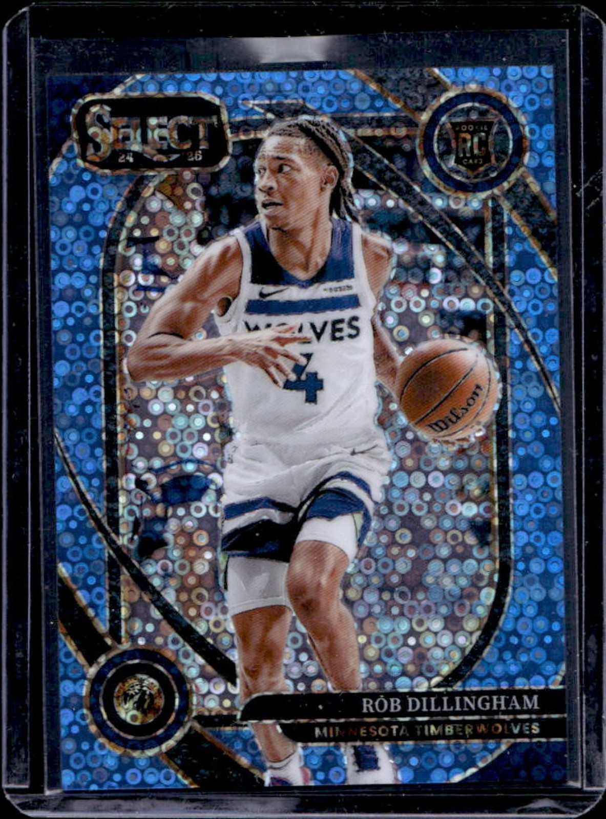2024-25 Select Rob Dillingham Courtside Light Blue Disco Prizm RC #63/99