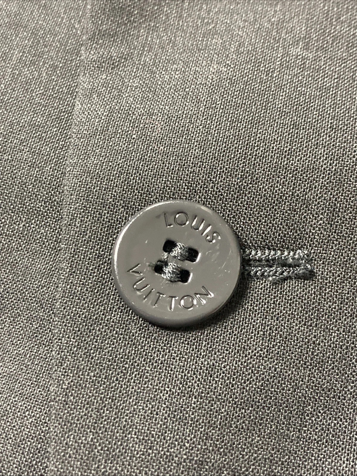 LOUIS VUITTON（LV） Giacca LOUIS VUITTON Uniformi Taglio Away 100% Lana Vergine Grigio Scuro EU 50 Nuova con etichette
