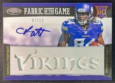 2013 Certified Cordarrelle Patterson Rookie Auto Fabric of Game /15 RC Vikings