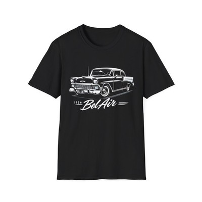 1956 Chevy Bel Air T-Shirt   Classic Car Graphic Tee for Vintage Car Enthusiasts