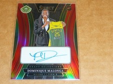 2025 Panini Select WNBA DOMINIQUE MALONGA AUTOGRAPH/AUTO DRAFT RED 99/99 STORM