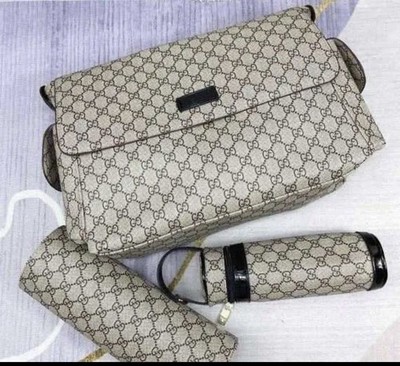 Baby Wickeltasche Mama Windelrucksack mit Wickelauflage und Flaschenhalter
