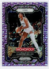 2024 Prizm Monopoly WNBA Millionaire Purple Shimmer 38/50 Diamond Miller #9 g4k