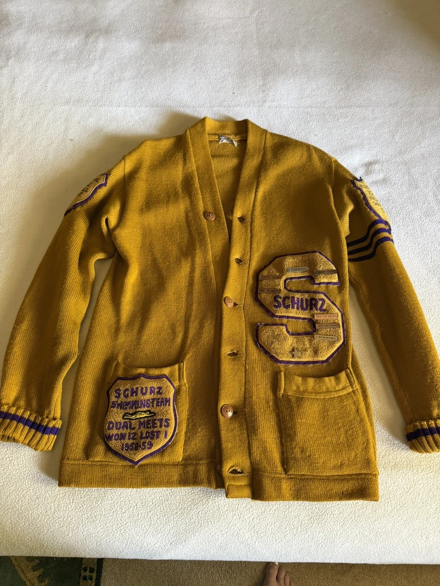 Letterman Cardigan Indiana Men's Vintage Sweaters for sale | eBay