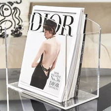 Magazine Rack - Clear Acrylic Magazine Holder, Acrylic Newspaper Ultra Clear