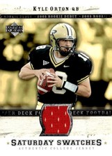 KYLE ORTIN 2005 UD ROOKIE DEBUT GAME-USED JERSEY BRONCOS BEARS PURDUE 