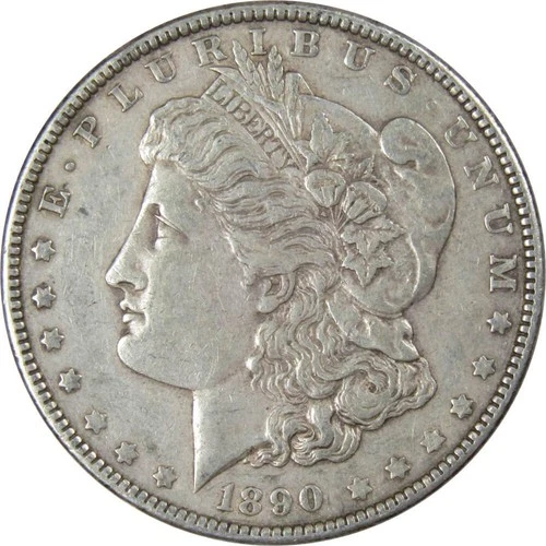 1890 Morgan Dollar VF Very Fine 90% Silver $1 US Coin Collectible
