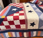 American Quilt Red White And Blue REVERSIBLE 60" X 80"