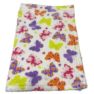 Baby Starters HTF Butterfly Blanket 28x39 Purple Pink Green Polka Dot Lovey 2014