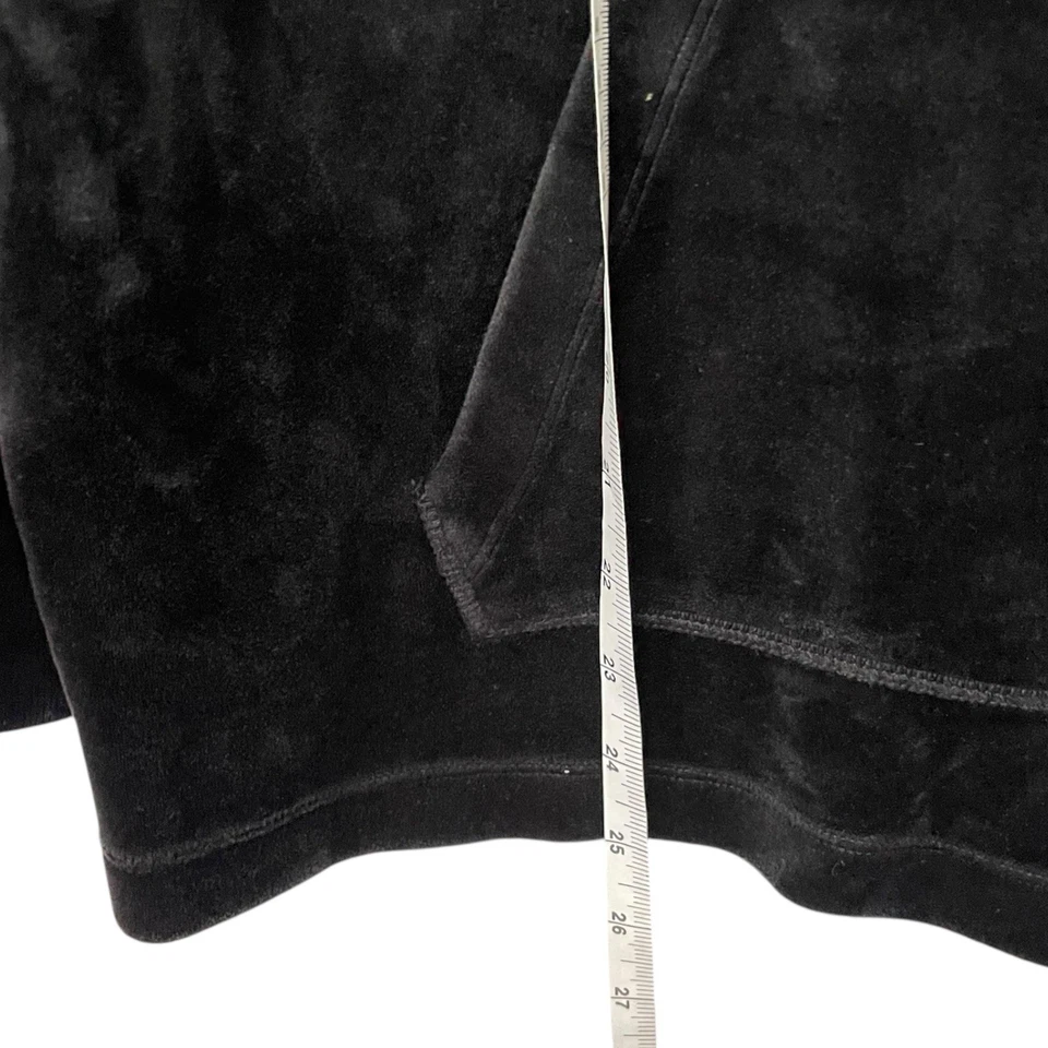 Sudadera con Capucha Justice Girls 14/16 Terciopelo Negro Cuarto Cremallera Bolsillo Central Frontal Foto 2 de 4