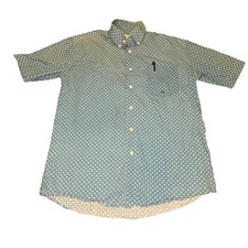 Roper Western Button Shirt Mens M Blue Floral Short Sleeve Casual Pockets