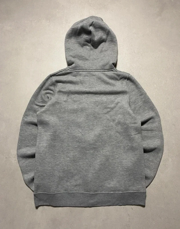 Hollister California Y2K Zip Hoodie Damen | Logo Stickerei Grau Meliert | Größe