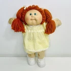 Cabbage Patch Kid Girl Green Eyes Red Double Ponies Dimple Yellow Dress HM8 READ
