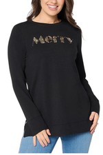 Jingle Belles by Kim Gravel TripleLuxe Golden Greetings Top Black