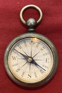 Antique Early 20th Century Magnetic Compass Pocket Fob Watch