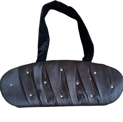 Y2K VS ''Vampire Chic'' Coffin-Shaped Satin Sparkle Romantic Goth Clutch Handbag
