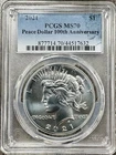 2021 Peace Silver Dollar $1 100th Anniversary Coin, PCGS MS70, Uncirculated BU