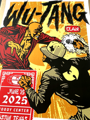 OFFICIAL WU-TANG CLAN Austin TX June 15 2025 AP Poster SIGNED