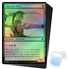 FOIL LLANOWAR ELVES X4 Foundations FDN Magic MTG MINT CARD