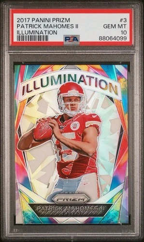 2017 PANINI PRIZM ILLUMINATION #3 PATRICK MAHOMES II PSA 10 Rookie Year
