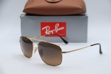 RAY-BAN RB 3560 THE COLONEL 9104/43 GOLD AUTHENTIC FRAMES SUNGLASSES 58-17