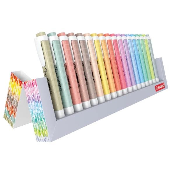 STABILO Swing Cool Nature Desk - 18 Evidenziatori con 6 Colori Nature colors e 12 Pastello Doppia Punta 1 mm e 4 mm - Immagine 3
