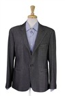 Emporio Armani Mens Jude Silver Black Woven Wool Viscose Blazer 1-Btn Blazer 42S