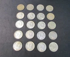 90% SILVER US HALF DOLLARS KENNEDY FRANKLIN WALKERS $10 FACE 20 COINS ROLL NR!