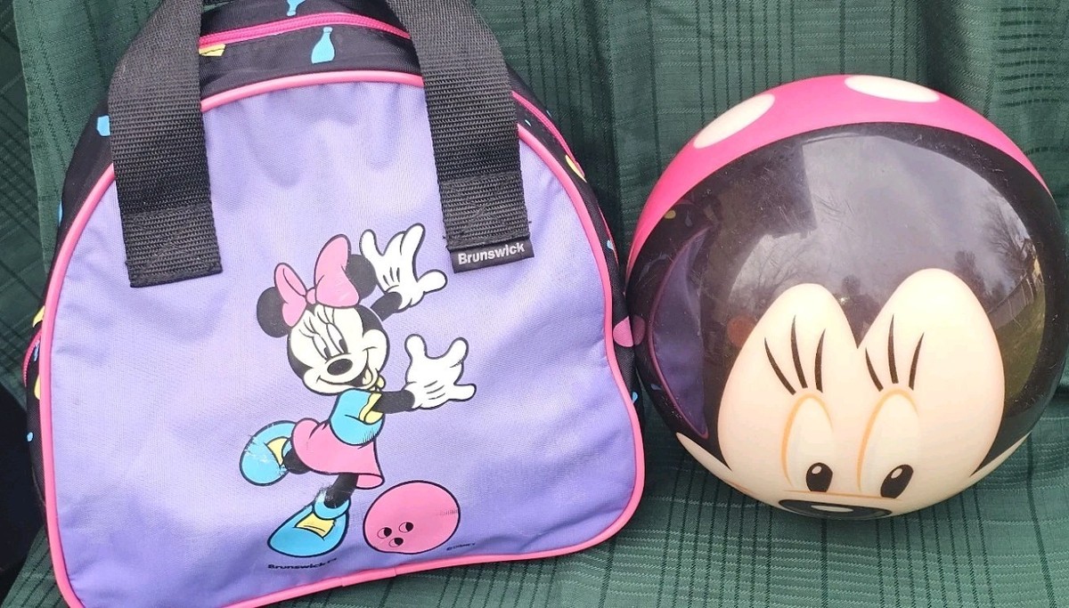 RARE Disney Minnie Mouse Face Bowling Ball Brunswick + Original