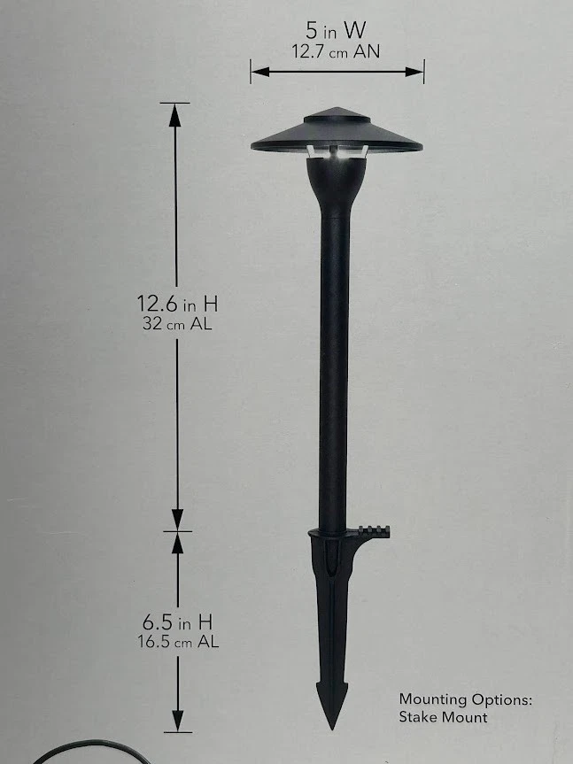 LED Outdoor Black Finish Riverdale Landscape Path Light Kit 6-Pack Hampton Bay - Image 3 of 4