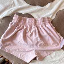 Lululemon Pink Women's Athletic Shorts Activewear Elastic Waist Solid Summer
