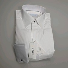 ETON MENS DRESS SHIRT WHITE SLIM 38 15 MSRP 350