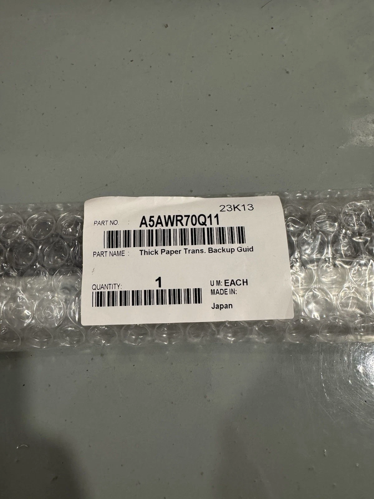 Konica Minolta Thick Paper Transfer Backup Guide A5AWR70Q11 Brand New 2