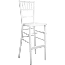 Flash Furniture Advantage 29" Traditional Wooden Chiavari Bar Stool in White