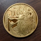1 oz Gold Gilded Silver - Alphonse Mucha #1 Job / COA with L.E. #0056 of 2000
