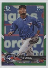 2018 Bowman Chrome Prospects Green Refractor 30/99 DJ Daniels #BCP193 ms9