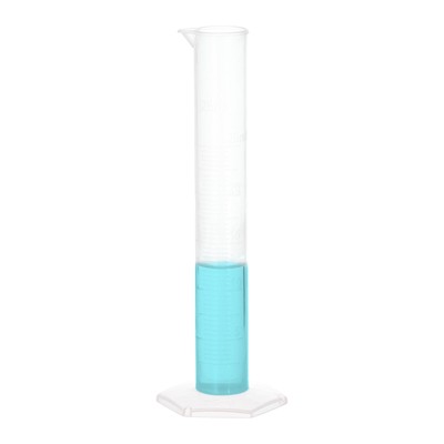 25ml PP Plastic Graduated Cylinder, Hex Base White Graduations