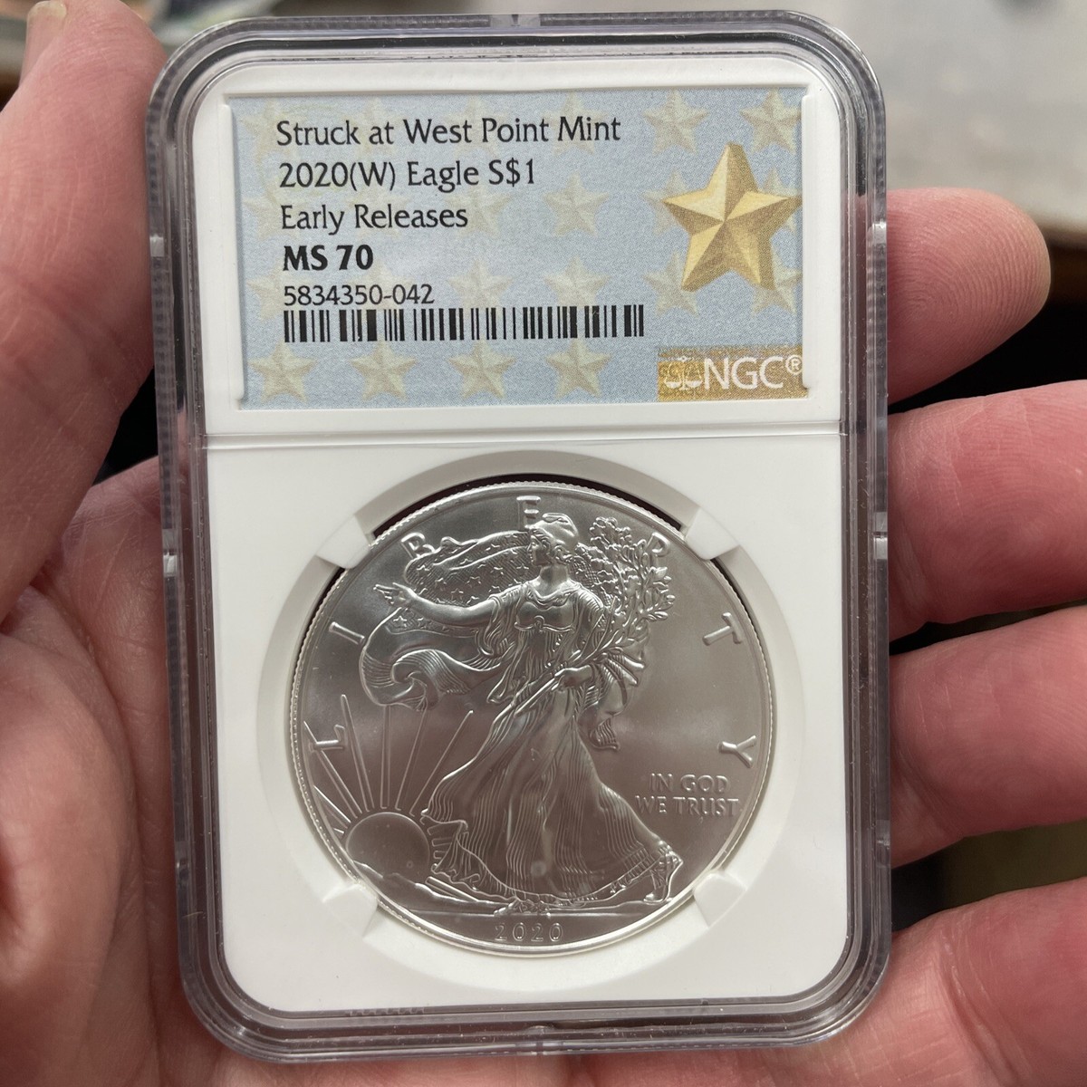 トランプ銀貨 2020年 PCGS MS70 2021年NGC MS70 2枚 トランプ銀貨 2020年 PCGS MS70 2021年NGC MS70 2枚