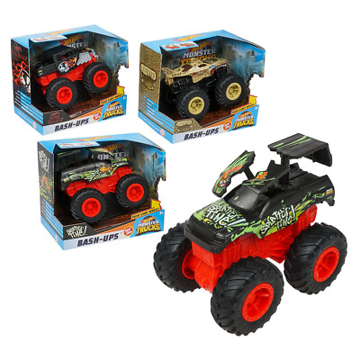 3x Monster Trucks Set 1:43 Bash Ups Spielzeugauto Hot Wheels RAR von 2019