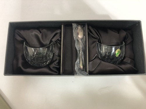 Pair of Waterford Crystal Tumblers with Spoon 4-25 ~3" wide - Picture 6 of 9