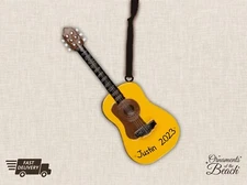 Acoustic  Hand Personalized Christmas Ornament