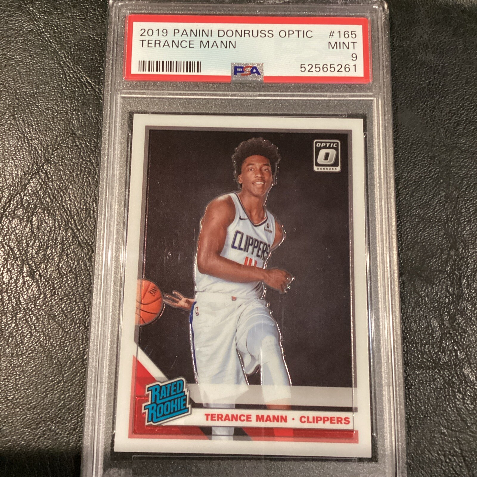 2019 Panini Donruss Optic Terance Mann ROOKIE RC #165 PSA 9 MINT LA Clippers FSU