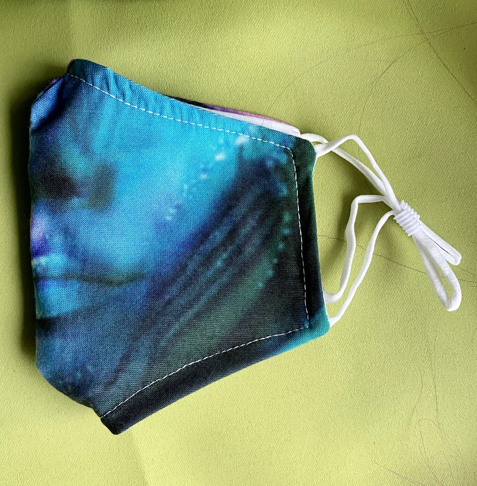 Half Human Half Skull Skeleton Scary Smile Design Face Cover Mask w. 2 Filters - Image 3 of 4