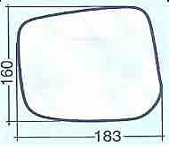 VETRO SPECCHIO RETROVISORE MITSUBISHI L200 DAL 1996 AL 2000 SX SINISTRA NUDO