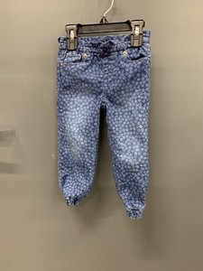 floral denim joggers