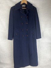 Vintage Mackintosh Authentic Peacoat Long Navy Blue 100% Wool Size 0, 2 Usa Made